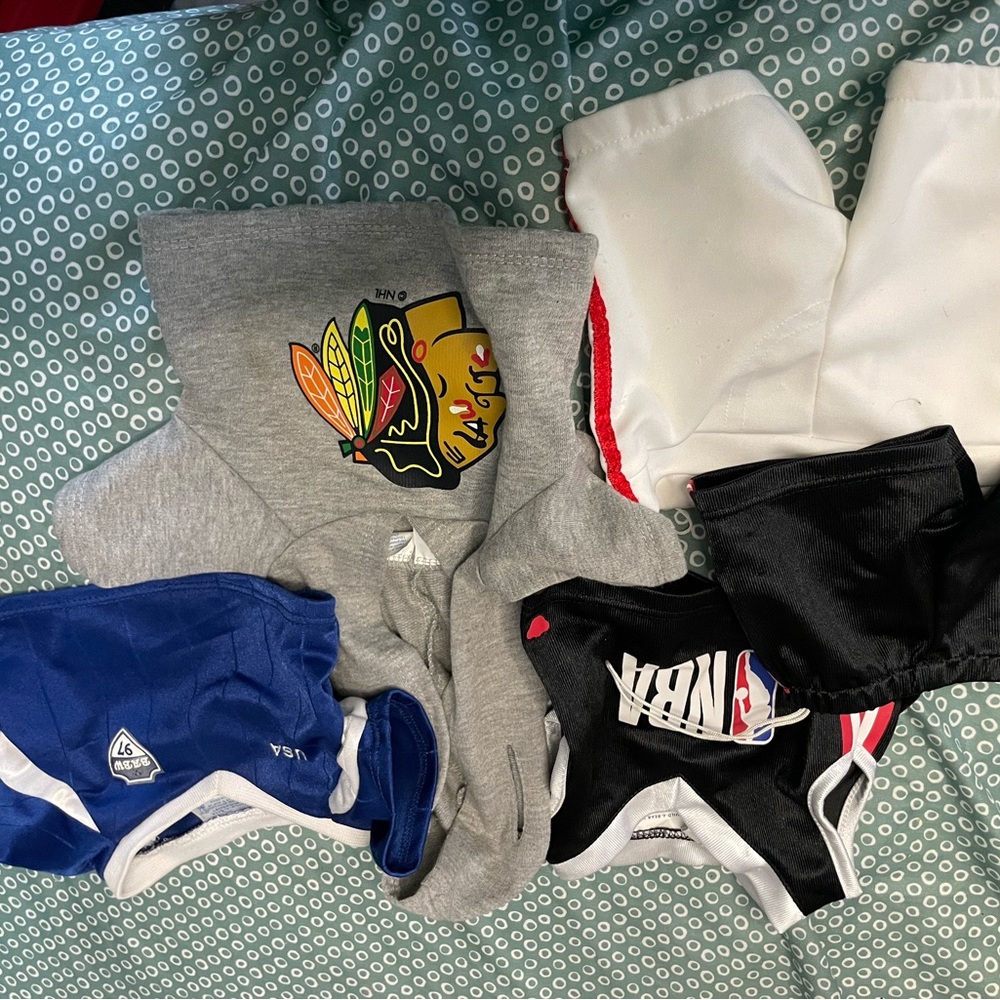 Build-A-Bear Sports clothing bundle